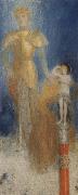 Fernand Khnopff Victoria Like Flames her Long Red Tresses Licked oil on canvas